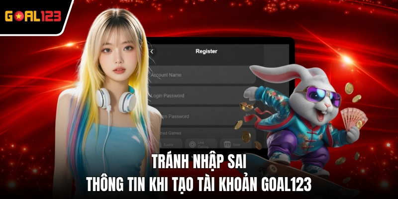Tránh nhập sai thông tin khi tạo tài khoản GOAL123